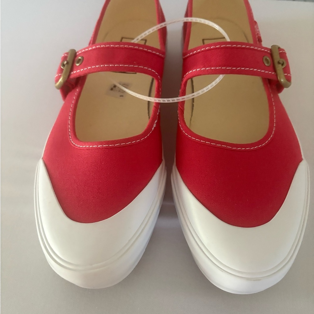 Vans Women’s Red Mary Jane Sneakers - Picture 3 of 12